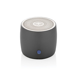 Swiss Peak 3W Basslautsprecher aus RCS recyceltem Aluminium, grau