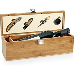 SYRAH. Weinkasten aus Bambus, ABS und Edelstahl, Natur
