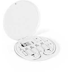 SYSTROM. Superschnelles Ladekabel und Adapter-Set aus Recyceltes ABS (100% rABS), Weiß