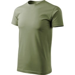 T-Shirt Herren Basic, S, hellkhaki
