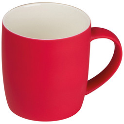 Tasse matt gummiert, 300 ml, rot
