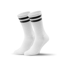 Mr. Socks Tennissocken, White / Black Pantone Black 6 C