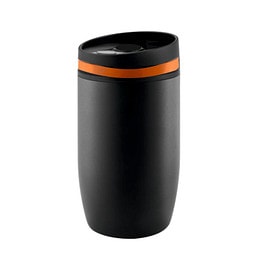 METMAXX® Thermobecher Cup to go, 300 ml, schwarz/orange