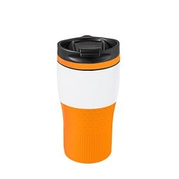 Thermobecher RETUMBLER-BAYAMO MEZZO CORPORATE, weiß/orange