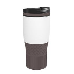 Thermobecher RETUMBLER-myBAYAMO GRANDE II, weiß/braun