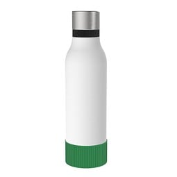 Thermotrinkflasche RETUMBLER-myNIZZA II 600 CERAMIC, weiß, Sleeve grün