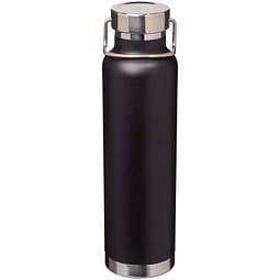 Thor 650 ml RCS-zertifizierte Kupfer-Vakuum Isolierflasche aus recyceltem Edelstahl, schwarz