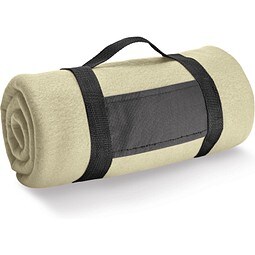 THORPE. Fleecedecke (180 g/m²) mit abnehmbarem Griff, Beige