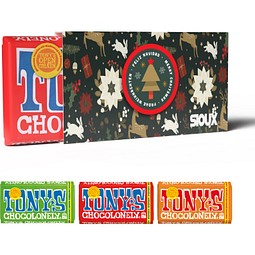 Tony's Chocolonely Tafel 90 g, Karamell Meersalz, inkl. Druck