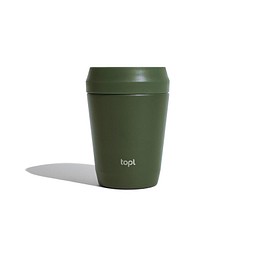 Topl-Trinkbecher aus rec. Stahl mit 360-Grad-Deckel 236ml, grün