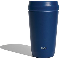 Topl-Trinkbecher aus rec. Stahl mit 360-Grad-Deckel 354ml, navy blau