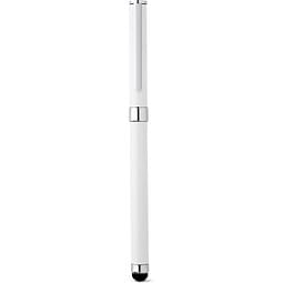 TOUCH. Rollerball aus Edelstahl mit Touchpen-Spitze, Weiß