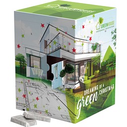 Tower Adventskalender, Alpenmilch-Schokotäfelchen in Pergaminpapier, inkl. Druck