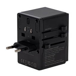 TRAVELER Reiseadapter, schwarz