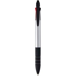 Trine 3-Farben RCS recycelter Kugelschreiber mit Stylus, silber