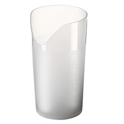 Trinkbecher Ergonomie, 200 ml, transparent-milchig