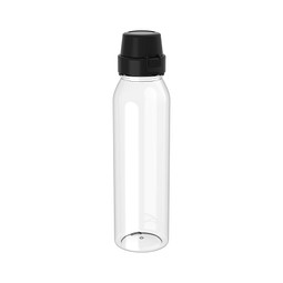 Trinkflasche Active School, 650 ml, transparent/schwarz