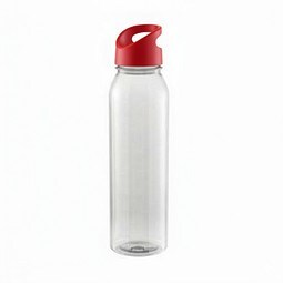 Trinkflasche Active Wave, 650 ml, transparent/rot