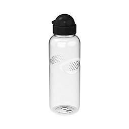 Trinkflasche Carve Junior, 700 ml, RENEW, transparent/schwarz