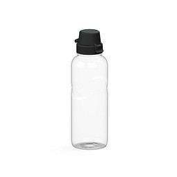 Trinkflasche Carve School, 700 ml, RENEW, transparent/schwarz