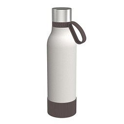 Trinkflasche RETUMBLER-myTOULON II 820, weiß/braun/braun