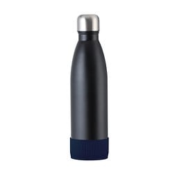 Trinkflasche RETUMBLER-myTOULON, schwarz, Sleeve dunkelblau