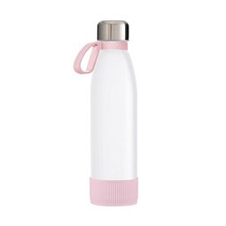 Trinkflasche RETUMBLER-TOULON GLASS, weiß/rosa/rosa