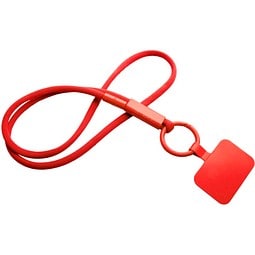 Tubyard Lanyard mit Telefonhalterung und Band aus recyceltem Kunststoff, rot