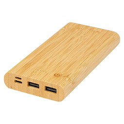 Tulda 10.000 mAh Powerbank aus Bambus, natur