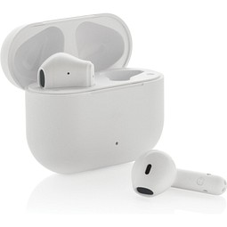 Tunevo kabellose Ohrhörer aus RCS recyceltem Kunststoff, weiß