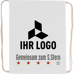 Turnbeutel Fan-Edition mit WM-Motiv 5. Stern plus Logofläche