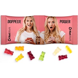 TwinSet, 10 g, Gummibärchen, Folie transparent, inkl. Druck