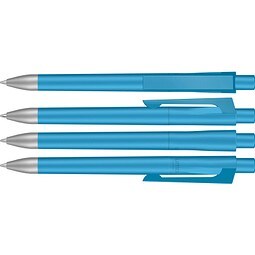 uma® CHECK SI Druckkugelschreiber, cyan