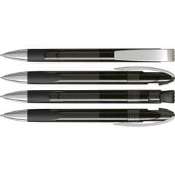 uma® LOOK grip transparent M SI Druckkugelschreiber, anthrazit