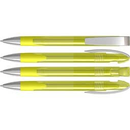 uma® LOOK grip transparent M SI Druckkugelschreiber, gelb