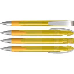 uma® LOOK grip transparent M SI Druckkugelschreiber, ocker