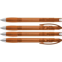 uma® MEMORY transparent SI Druckkugelschreiber, orange