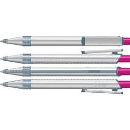 uma® RECYCLED PET PEN ALUMA transparent Druckkugelschreiber, magenta