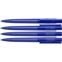 uma® RECYCLED PET PEN PRO transparent Druckkugelschreiber, blau