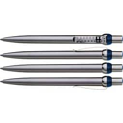 uma® RONDO chrom L Druckkugelschreiber, blau