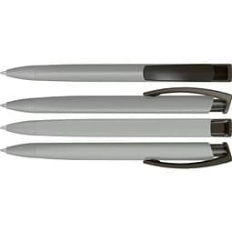uma® TRINITY K transparent RECY Druckkugelschreiber, grau