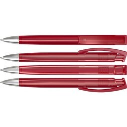 uma® TRINITY transparent SI Druckkugelschreiber, rot