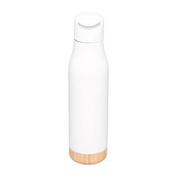 Vakuum-Trinkflasche BAMBOO LEGEND,weiß