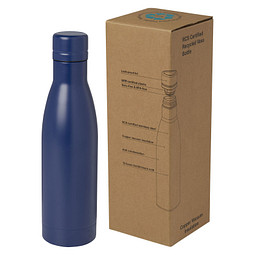 Vasa RCS-zertifizierte Kupfer-Vakuum Isolierflasche aus recyceltem Edelstahl, 500 ml, blau