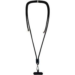 Vega verstellbares, recyceltes Smartphone Lanyard, schwarz
