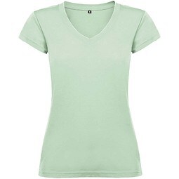 Victoria T-Shirt mit V-Ausschnitt für Damen, Mist Green, 2XL