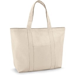 VILLE. Tragetasche aus 100% Canvas-Baumwolle mit einer Innentasche (280 g/m²), Naturhell