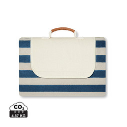 VINGA Alba große GRS rPET Picknickdecke, navy blau