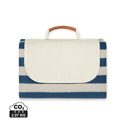 VINGA Alba GRS rPET kleine Picknickdecke, navy blau