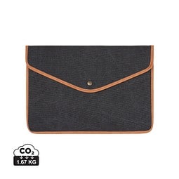 VINGA Bosler 14 Zoll Laptop-Tasche aus GRS recyceltem Canvas, schwarz